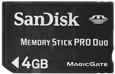 Memory stick pro duo 4 GB Sandisk BLACK