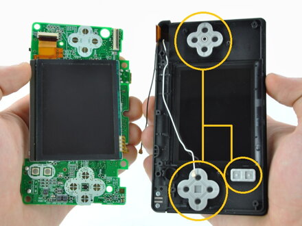 DS Lite gumové podložky pod tlačítka