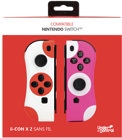 Nintendo Switch iCon Dot ovladače červená-růžová 