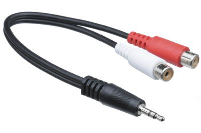 Audio kabel 3,5mm jack samec na 2x RCA samice