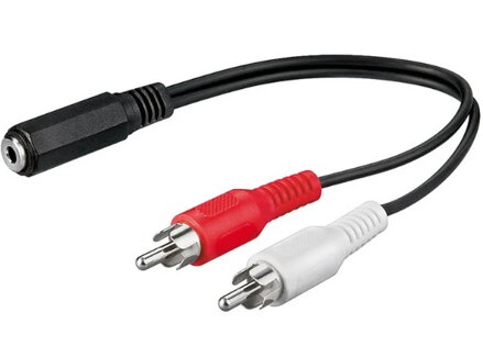 Audio kabel 3.5mm Jack samice na 2RCA samec délka 30cm