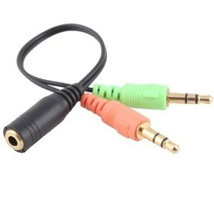 AV kabel 3.5mm samice na 2x3.5mm samec Audio 