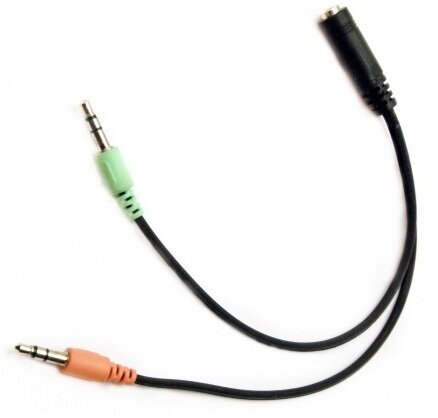 AV kabel 3.5mm samice na 2x3.5mm samec Audio 
