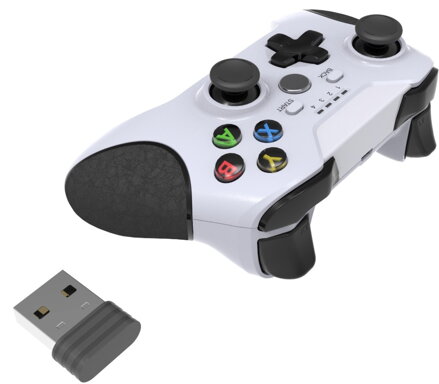 Bezdrátový ovladač 2,4 Ghz pro PC/PS3/X-input/android/tv box bílý