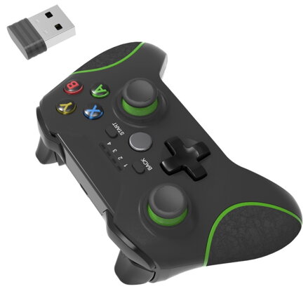 Bezdrátový ovladač 2,4 Ghz pro PC/PS3/X-input/android/tv box černý