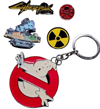 COMBO pack 4x odznak a klíčenka  