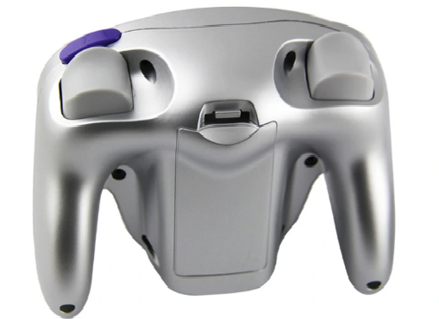 Gamecube bezdrátový 2,4 GHZ ovladač štříbrný