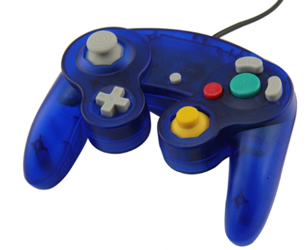 Gamecube ovladač modrý crystal