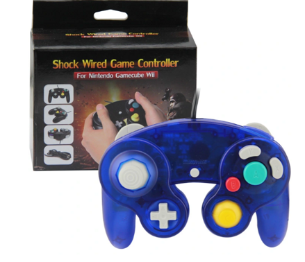 Gamecube ovladač modrý crystal