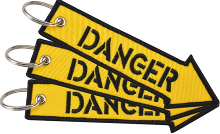 Klíčenka látková Danger