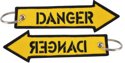 Klíčenka látková Danger