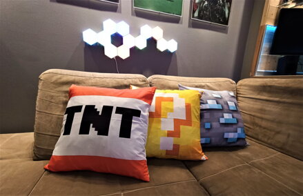 Povlak na polštář Minecraft Mystery block 45x45