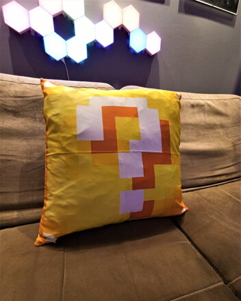 Povlak na polštář Minecraft Mystery block 45x45