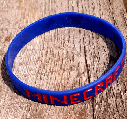 Náramek Minecraft modrý