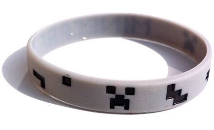 Náramek Minecraft šedý