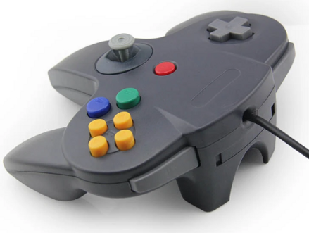N64 šedý ovladač
