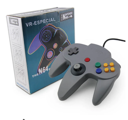 N64 šedý ovladač