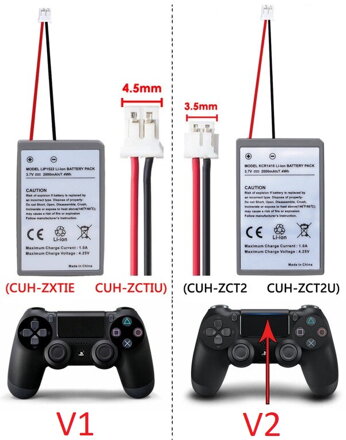 Playstation 4 baterie ovladače Dualshock 4 V1 CUH-ZCT1