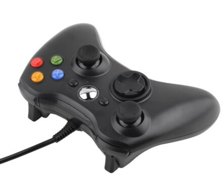 Xbox 360 kabelový ovladač černý