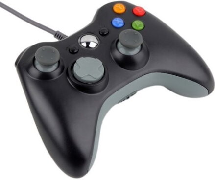 Xbox 360 kabelový ovladač černý