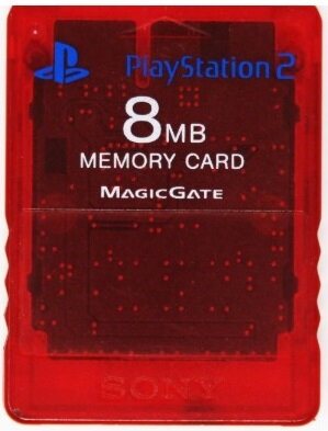 PlayStation 2 originální paměťová karta 8MB červená