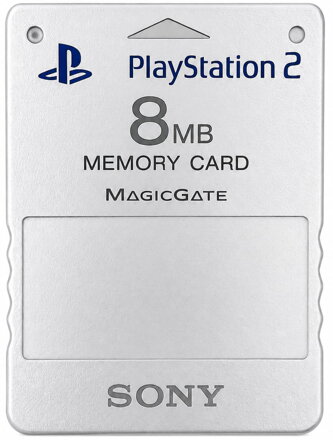 PlayStation 2 originální paměťová karta 8MB stříbrná