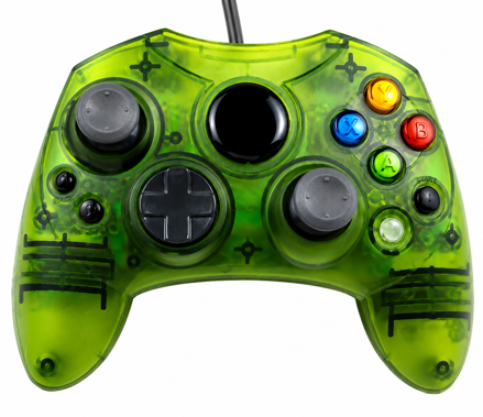 XBOX Original ovladač zelený transparent