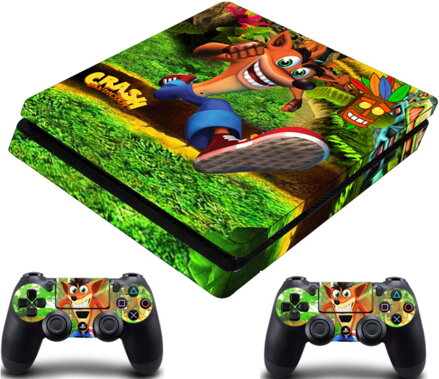 PS4 Slim polep Crash Bandicoot