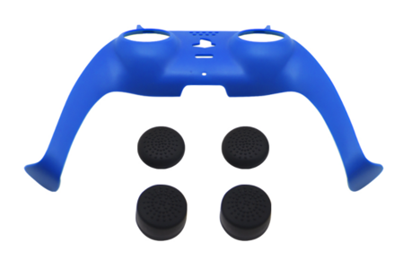 Náhradní kryt pro ovladač PS5 - modrá s kloboučky