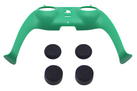 Náhradní kryt pro ovladač PS5 - zelená s kloboučky