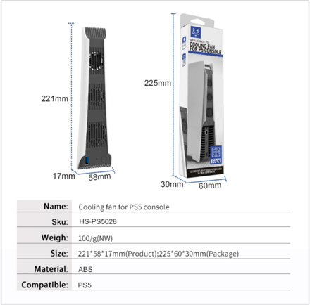 Chladící ventilátor pro PS5