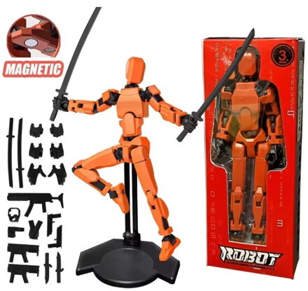 Akční postavička Robot + zbraně Oranžový 