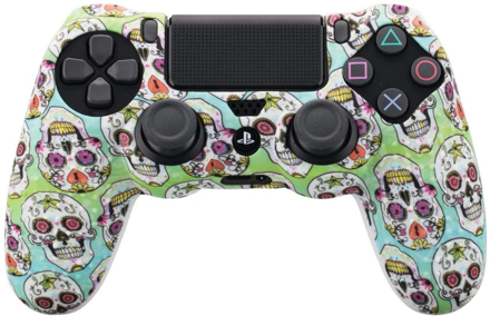 Silikonový obal PS4 color skull