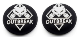 Silikonové kloboučky ovladače PS5/PS4/PS3/Xbox One/Xbox series X Outbreak