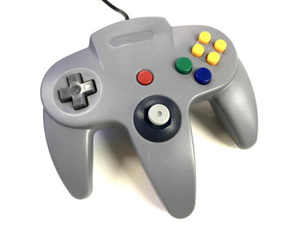 USB N64 Design PC ovladač - šedá