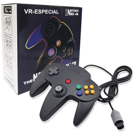 N64 černý ovladač