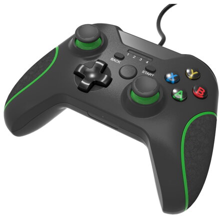 USB kabelový ovladač pro PC černý XBOX design