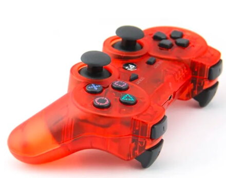 Ovladač PS3 Bluetooth oranžový transparent 