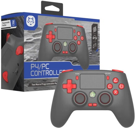 PS4 bezdrátový ovladač černo-červený