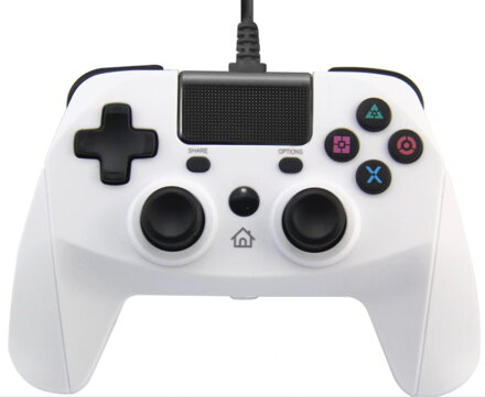 PS4 kabelový ovladač bílý