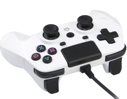 PS4 kabelový ovladač bílý