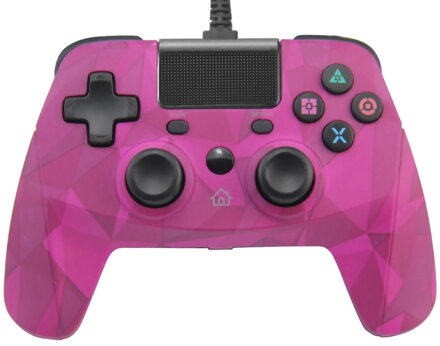 PS4 kabelový ovladač růžový