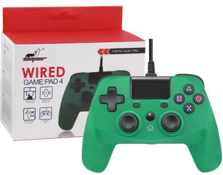 PS4 kabelový ovladač zelený