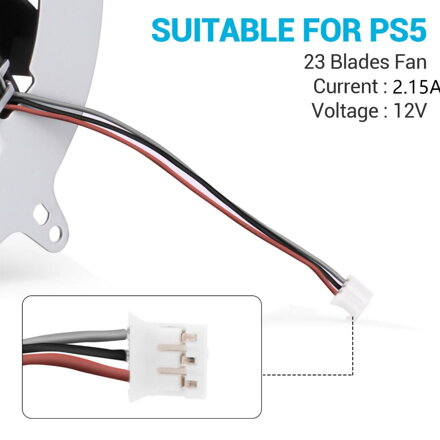 Náhradní vnitřní chladící ventilátor PS5 23 listový