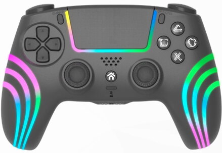 PS4 bezdrátový ovladač černý s RGB podsvícením  