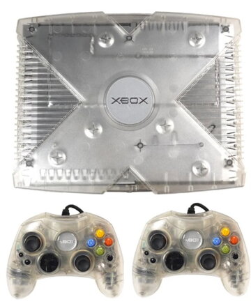 XBOX Original Clear Limited + 2x ovladač