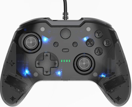 Kabelový ovladač Crystal černý pro xbox Series X/S