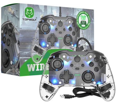 Kabelový ovladač Crystal pro xbox Series X/S