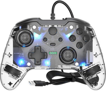 Kabelový ovladač Crystal pro xbox Series X/S
