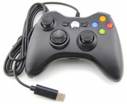 USB kabelový ovladač pro PC - černý 